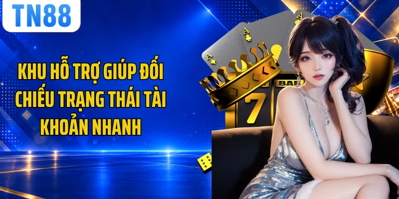 Khu hỗ trợ giúp đối chiếu trạng thái tài khoản nhanh